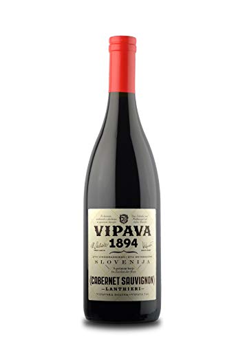 Vipava 1894 Rotwein CABERNET SAUVIGNON LANTHIERI 2019, von Hand gelesener trockener roter Wein ( 1 x 0.75 l ) von VRTOVČAN