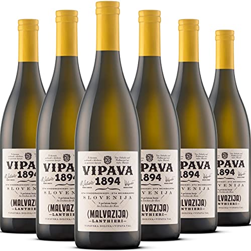 Vipava 1894 Weißwein Lanthieri Malvazija 2020, Weißwein trocken (blumig, fruchtig, Kräuter), Qualitätswein ZGP, von Hand gelesen (6 x 0.75 l) von VRTOVČAN