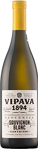 Vipava 1894 Weißwein Lanthieri Sauvignon Blanc 2020, Weißwein trocken (fruchtig frisch), Qualitätswein ZGP, von Hand gelesen (1 x 0.75 l) von VRTOVČAN