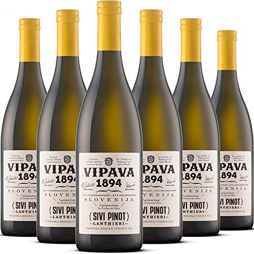 Vipava 1894 Weißwein Lanthieri Pinot Gris 2020 (Grauburgunder, Pinot Grigio, Sivi Pinot), Qualitätswein ZGP, von Hand gelesen ( 6 x 0.75 l ) von VRTOVČAN