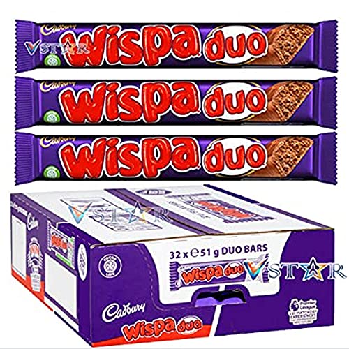 Cadbury Wispa Duo Milk Chocolate Bars - 32 x 51g Full Box von VSTAR