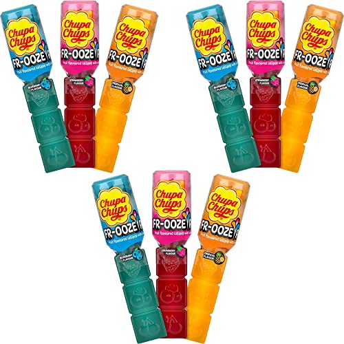 Chupa Chups Fruchtgeschmack Lollipop mit Candy Gel 26g | 8er Pack von VSTAR