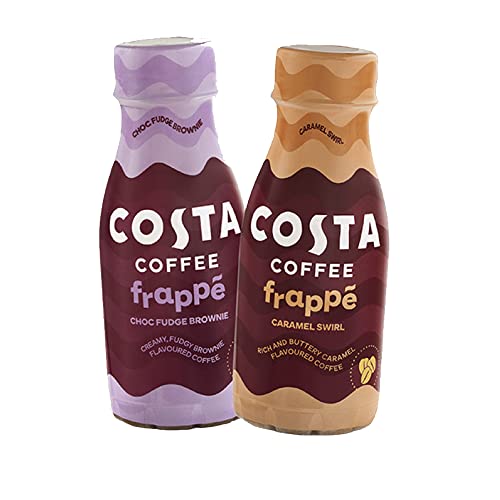 Costa Coffee Frappe Choc Fudge Brownie, Caramel Swirl Flaschen, 250 ml, wählen Sie Ihre Lieblings-Geschmacksflaschen und Anzahl der Flaschen von VSTAR