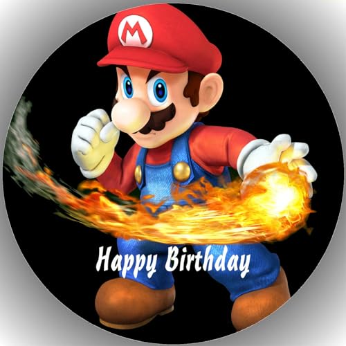 VSW Super Mario Fondant Tortenbild, Essbares Foto für Torten, Tortenbild, Tortenaufleger Ø 20cm, Weiß, 1 Stück, Nintendo, CAKE_TOPPER, Tortenaufleger, Geburtstag, Feier, Weiß VSW Super Mario Fondant Tortenbild, Essbares Foto für Torten, Tortenbild, Tortenaufleger Ø 20cm, Weiß, 1 Stück, Nintendo, CAKE_TOPPER, Tortenaufleger, Geburtstag, Feier, Weiß von VSW