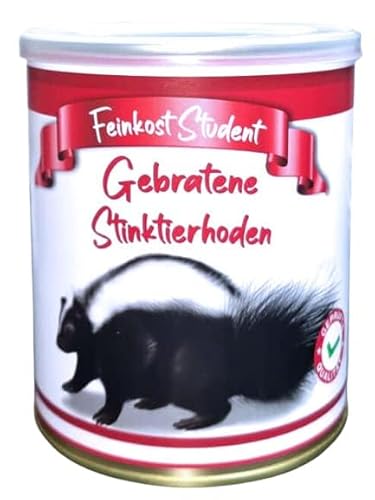 Gebratene Stinktierhoden aus der Dose Scherzarktikel, Lustige Geschenkidee, Party-Brüller, Spaßgeschenk, Nikolausgeschenk, Geburtstagsgeschenk (ROT) von VSW