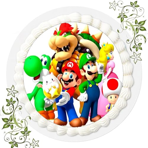 Für den Geburtstag ein Tortenbild, mit dem Motiv: Super Mario, Essbares Foto für Torten, Tortenbild, Tortenaufleger Ø 20cm ESSPAPIER Super Mario Nr. 17 Für den Geburtstag ein Tortenbild, mit dem Motiv: Super Mario, Essbares Foto für Torten, Tortenbild, Tortenaufleger Ø 20cm ESSPAPIER Super Mario Nr. 17 von VSW