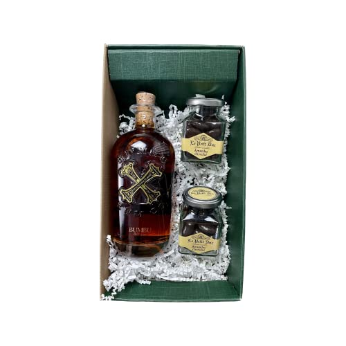 Geschenkbox - Rum - Grün - BUMBU - Amandes de provence enrobées du Petit Duc von Wine And More