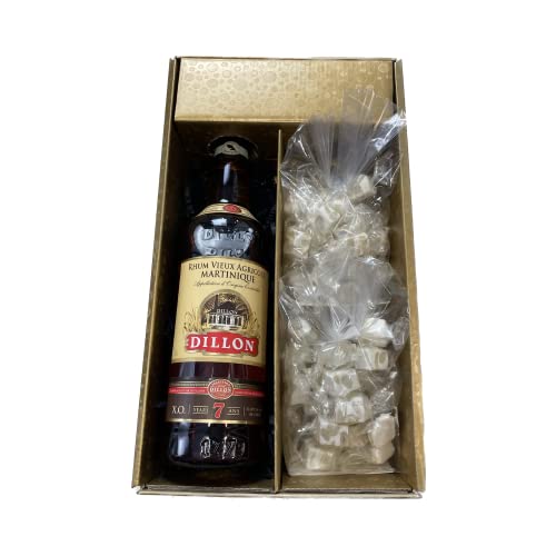 Geschenkbox - Rum - Grün - DILLON 7 ans - Weißer Nougat MAISON JONQUIER von Wine And More