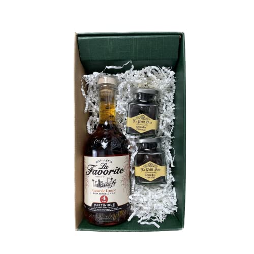 Geschenkbox - Rum - Grün - Favorite Cœur de Canne vieux 4 ans - Amandes de provence enrobées du Petit Duc Geschenkbox - Rum - Grün - Favorite Cœur de Canne vieux 4 ans - Amandes de provence enrobées du Petit Duc von Wine And More