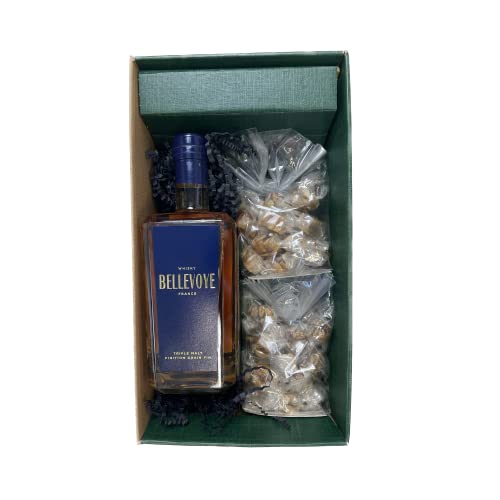 Geschenkbox - Whisky - Grün - Bellevoye bleu- Schwarzer Nougat Weich MAISON JONQUIER von Wine And More