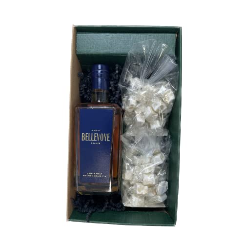 Geschenkbox - Whisky - Grün - Bellevoye bleu- Weißer Nougat MAISON JONQUIER von Wine And More