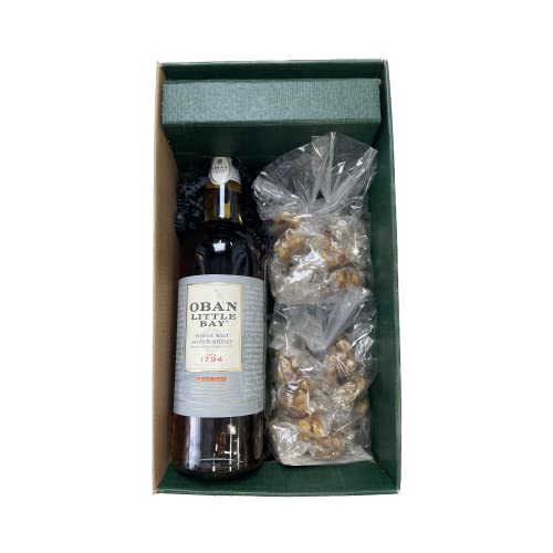 Geschenkbox - Whisky - Grün - OBAN LITTLE BAY - 43% - Schwarzer Nougat Weich MAISON JONQUIER von Wine And More