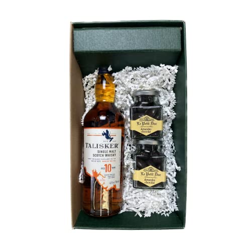 Geschenkbox - Whisky - Grün - TALISKER 10 ans - Amandes de provence enrobées du Petit Duc von Wine And More