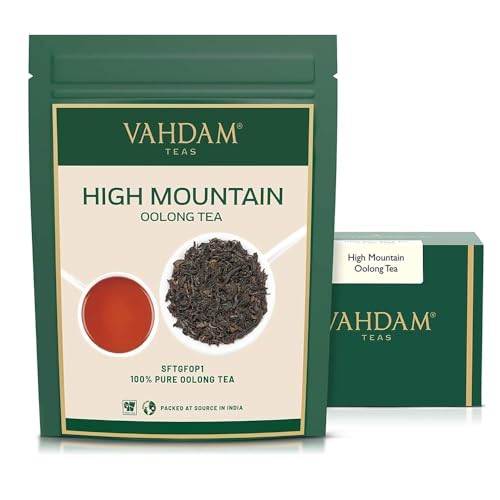 VAHDAM, High Mountain Oolong Tee (100g) Handgepflückt Auf Den Hochgelegenen Darjeeling Plantagen | 100% Natürlich Oolong Teeblätter | Direkt Von Der Quelle In Indien | Aufbrühen Heißen/Eistee von VAHDAM