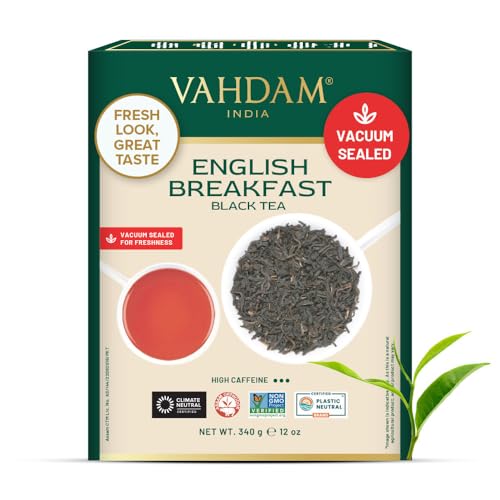 VAHDAM, English Breakfast Schwarzer Tee (340g) Loser Blätter Schwarztee | Stark & Reichhaltig | 100% Natürliche | Direkt Von Der Quelle In Indien von VAHDAM