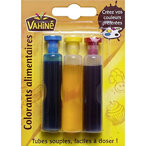 Vahiné Food Dyes von 3 Röhrchen 6 ml (Packung mit 3 Let 9 Tubes) von Vahine