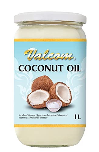 Valcom 100% Kokosnussöl, raffiniertes reines Kokosfett, perfekt zum Braten und Frittieren, 1 l Valcom 100% Kokosnussöl, raffiniertes reines Kokosfett, perfekt zum Braten und Frittieren, 1 l von Valcom