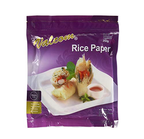 Valcom Rice Paper, rundes Reispapier 16 cm, 8 Blätter, 250 g von Valcom
