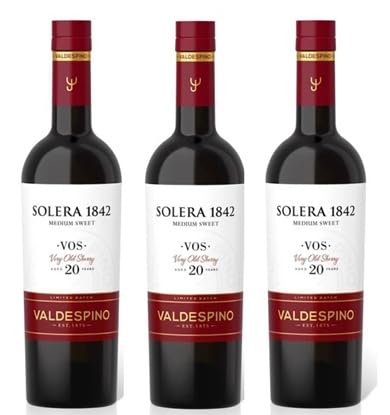 3x 0,5l - Valdespino - Solera 1842 - Oloroso - VOS - Jerez-Xérès-Sherry D.O.P. - Andalusien - Spanien - Sherry süß von Valdespino