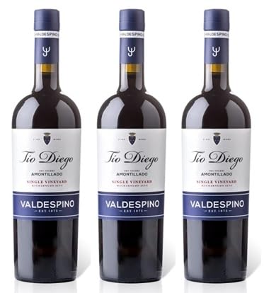 3x 0,75l - Valdespino - Tio Diego - Amontillado - Jerez-Xérès-Sherry D.O.P. - Andalusien - Spanien - Sherry trocken von Valdespino