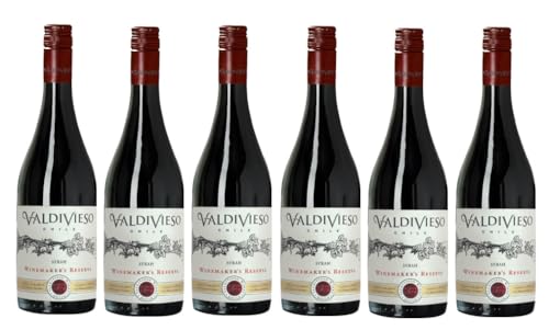 6x 0,75l - 2019er - Viña Valdivieso - Winemaker's Reserva - Syrah - Valle del Curicó D.O. - Chile - Rotwein trocken von Valdivieso
