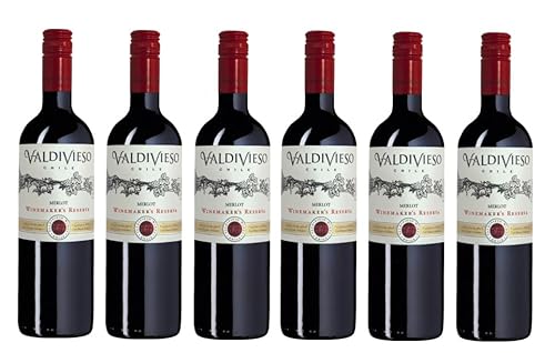 6x 0,75l - 2020er - Viña Valdivieso - Winemaker's Reserva - Merlot - Valle del Curicó D.O. - Chile - Rotwein trocken von Valdivieso