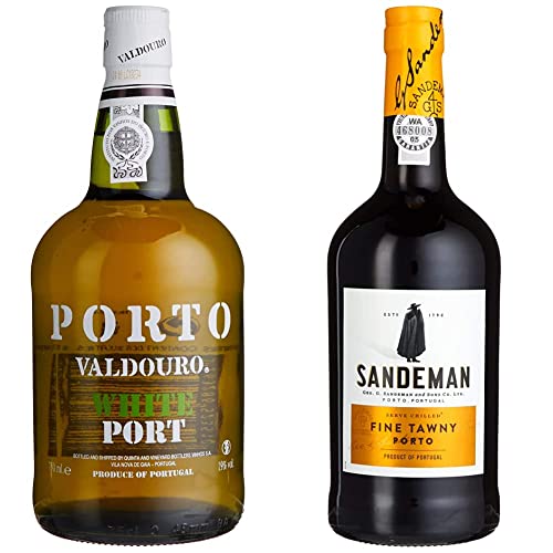 Valdouro - White Porto - Weißer Portwein - Herkunft : Portugal (1 x 0.75 l) & Sandeman Porto Tawny (1 x 0.75 l) von Valdouro
