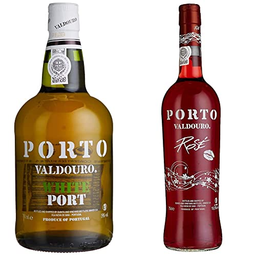 Valdouro - White Porto - Weißer Portwein - Herkunft : Portugal (1 x 0.75 l) & Valdouro - Rosé Porto - Rosé Portwein - Herkunft : Portugal (1 x 0.75 l) von Valdouro