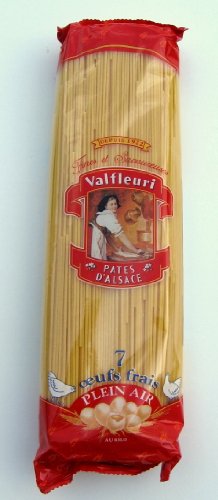 Valfleuri Pates D'Alsace Spaghetti épais 500g Packung (Dicke Spaghetti) von Valfleuri