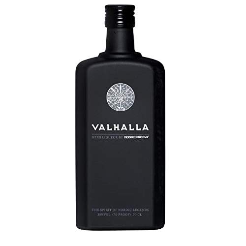 Valhalla Herbal Liqueur Shot 0.7L (35% Vol.) | Kräftiger Kräuterlikör hergestellt in Finnland mit nordische Kräuter | Zitrusfrüchte, bittere Kräuter und Gewürze abgerundet mit Süßholzwurzel von Valhalla