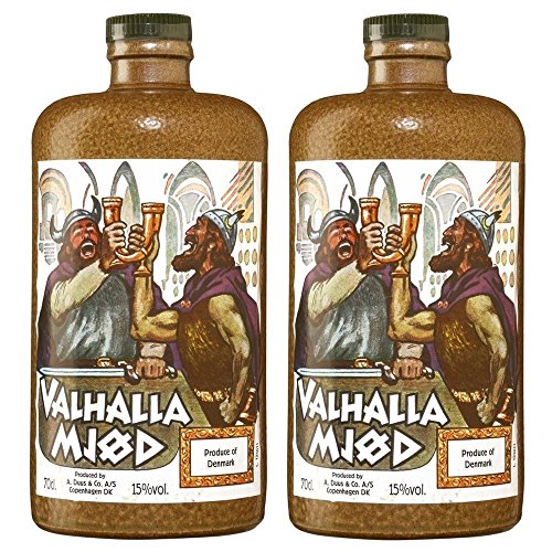Valhalla Mjöd Mjød Im Steinkrug (2 X 0.7 L) Met Vikinger Bier Honigwein Im Ton Krug von Valhalla Mjød