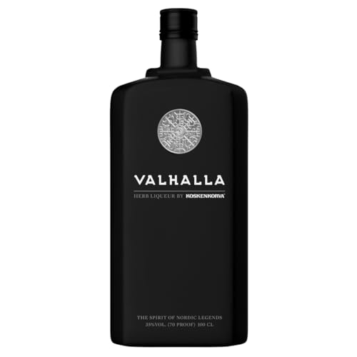 Valhalla Kräuterlikör mit Zitrusfrüchten Geschmack 100 cl, verschiedenen Kräutern, Gewürzen und Süßholzwurzel 1L (35% Vol.) von Valhalla