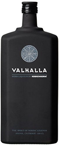 Valhalla Kräuterlikör mit Zitrusfrüchten Geschmack 100 cl, verschiedenen Kräutern, Gewürzen und Süßholzwurzel 1L (35% Vol.) von Valhalla