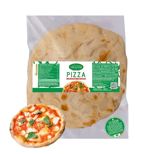 Valle del Crati 12 Pizza Basis | Vorgebackene Pizza in 5 Minuten fertig, langes Sauerteig, italienische Pizza | 12 Pizza Basis von ca. 180gr von Valle del Crati ECCELLENZE GASTRONOMICHE dal 1998