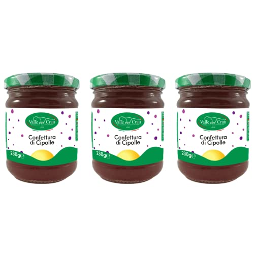 Valle del Crati Zwiebelmarmelade | Italienische Süß-saure Sahne aus roten Zwiebeln für Fleisch, Käse und Rezepte | Italienisches Gewürz | 3 Glas à 230 g Valle del Crati Zwiebelmarmelade | Italienische Süß-saure Sahne aus roten Zwiebeln für Fleisch, Käse und Rezepte | Italienisches Gewürz | 3 Glas à 230 g von Valle del Crati ECCELLENZE GASTRONOMICHE dal 1998