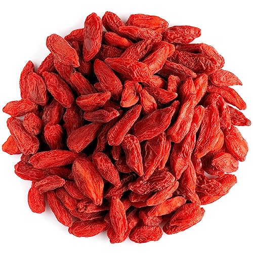 Goji-Beeren Ganz Biologisch – Chinesische Wolfsbeere – Gemeiner Bocksdorn – Lycium Barbarum Bio Beeren Goji Bio Gogi Beeren Gojibeere Gochibeeren Goije Beeren Gojibeeren Bio Gojii Gojbeeren Beeren Tee von Valley of Tea