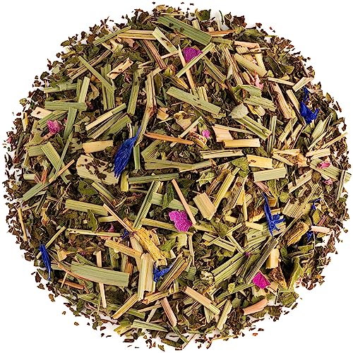 Minze Lemongras Bio Kräutertee Mischung - Mit Zarten Noten Von Zitronengras Und Gewürzen - Lose Blätter Kräuter Organische Pfefferminze Minztee Kräutertee Bio Pfefferminztee Lose Minze Gewürz von Valley of Tea