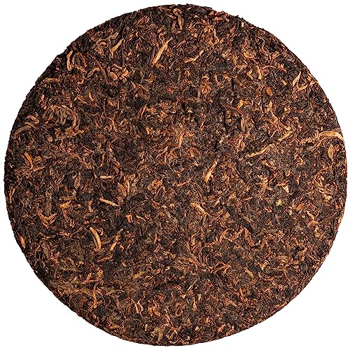 Shou Pu-Erh Teespiegel Cake - Pu Er Roter Tee - Chinesisch Gepresster Puerh - Pu'Erh Gedrückt - Puh Er - Pu Er Grüner Tee Puh Erh Tee Pure Tee Pu Erh Puh-Erh-Tee Puher Tee Pu Reh Tee Puerh Bio von Valley of Tea