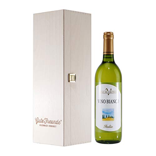 Valmarone Vino Bianco - Weißwein trocken mit Geschenk-Holzkiste von Valmarone