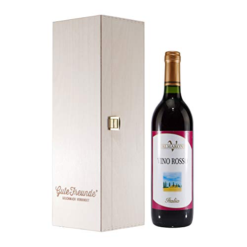 Valmarone Vino Rosso Italienischer Rotwein trocken mit Geschenk-Holzkiste von Valmarone