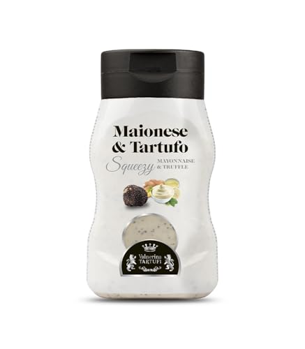 Valnerina Tartufi Mayonnaise Trüffel Squeezy | Einfach und praktisch, nicht schmutzig, keine Verschwendung | Black Truffle Mayo Mayonnaise mit schwarzen Trüffen | Spender 200 gr. von Valnerina Tartufi