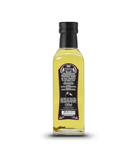 Valnerina Tartufi Olivenöl aromatisiert mit schwarzen Trüffeln | Gewürz mit Trüffelduft | Black Truffle Olive Oil for Cooking & Seasoning | Flasche 100 ml. von Valnerina Tartufi