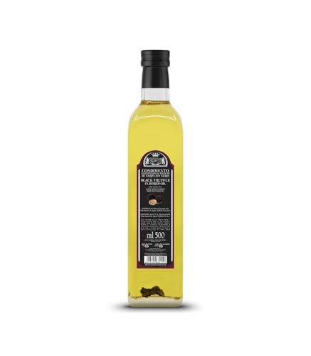 Valnerina Tartufi Olivenöl aromatisiert mit schwarzen Trüffeln | Gewürz mit Trüffelduft | Black Truffle Olive Oil for Cooking & Seasoning | Flasche 1000 ml. von Valnerina Tartufi