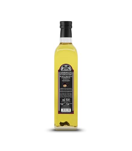 Valnerina Tartufi schwarzes Trüffelöl 1L | Black Truffle Oil | Olivenöl aromatisiert mit schwarzen Trüffeln | Gewürz mit Trüffelduft | Öl zum Kochen und Würzen | Flasche 1000 ml. von Valnerina Tartufi