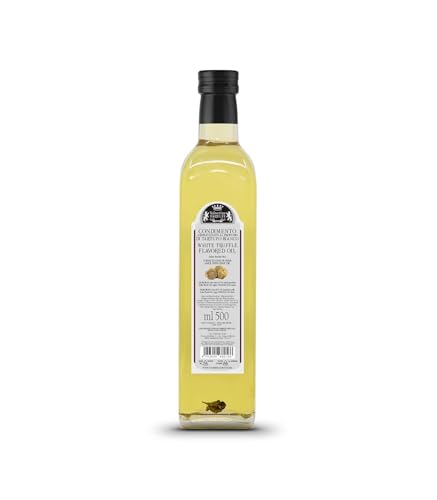 Valnerina Tartufi weißes Trüffelöl 1L | White Truffle Oil | Olivenöl aromatisiert mit schwarzen Trüffeln | Gewürz mit Trüffelduft | Öl zum Kochen und Würzen | Flasche 1000 ml. von Valnerina Tartufi