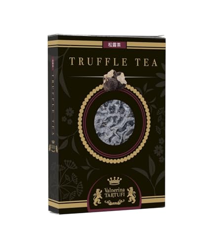 Valnerina Tartufi Schwarzer Trüffeltee | Trüffel Tee in getrockneten Blättern | Exklusivprodukt | 50 gr Packung. von Valnerina Tartufi