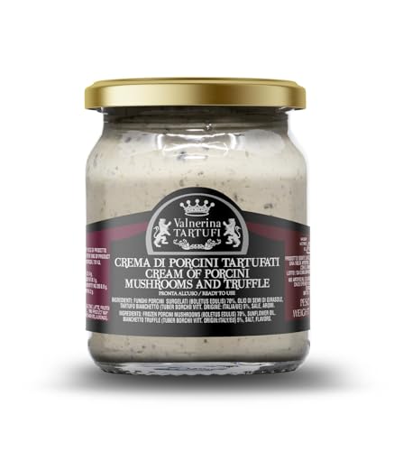 Valnerina Tartufi Schweinecreme Trüffel | Sauce für Nudeln, Risotto, Fleisch, Fisch, Bruschette auf Pilzbasis und weiße Trüffen | Glas 45 gr. Valnerina Tartufi Schweinecreme Trüffel | Sauce für Nudeln, Risotto, Fleisch, Fisch, Bruschette auf Pilzbasis und weiße Trüffen | Glas 45 gr. von Valnerina Tartufi