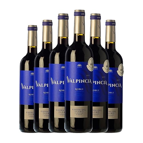 Valpincia Tempranillo Ribera del Duero Eiche 75 cl Rotwein (Schachtel mit 6 Flaschen von 75 cl) von Distribuidor