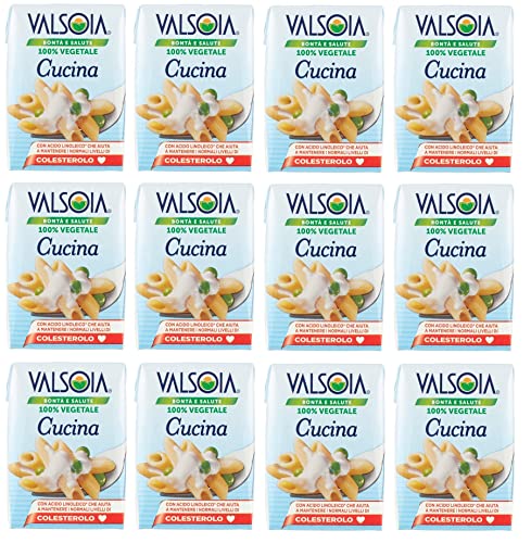 Valsoia Cucina Panna Vegetale Die Pflanzliche Alternative zu Kochsahne Sahne Sauce 12er Pack ( 12 x 200ml ) von Valsoia