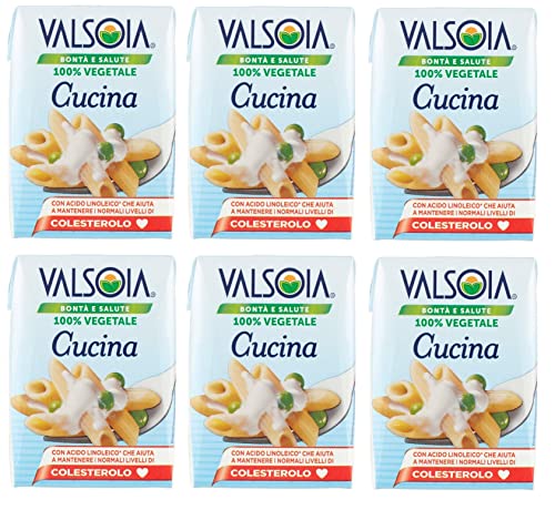 Valsoia Cucina Panna Vegetale Die Pflanzliche Alternative zu Kochsahne Sahne Sauce 6er Pack ( 6 x 200ml ) von Valsoia